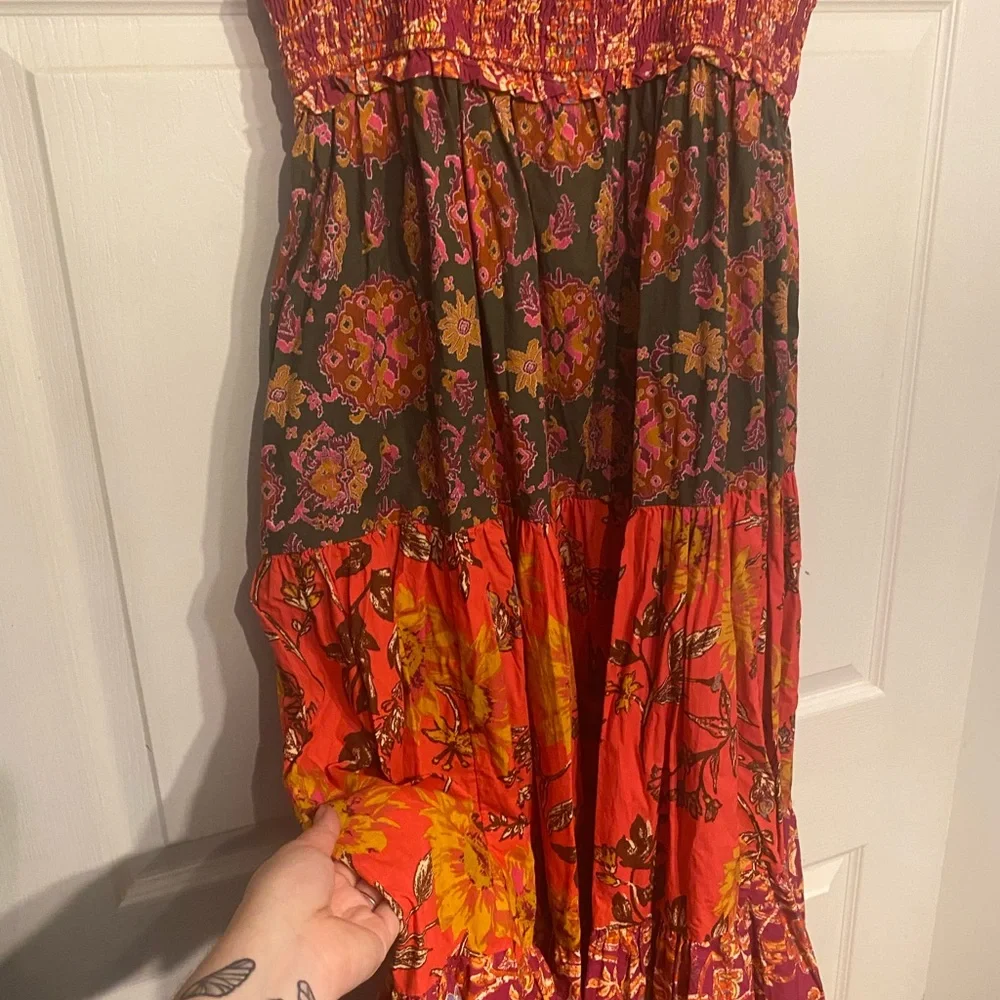 NWT Free People Pink Bluebell Red/pink Maxi Dress - Picture 5 of 7